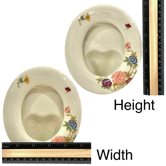 TAKAHASHI East Wind Japanese Vintage Porcelain Oval Picture Frame EUC - Picture 14 of 15